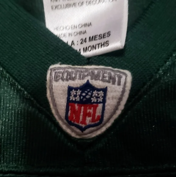 New York Jets NFL Favre Jersey Onesie 2008 On Field Reebok Kids Size 24 Months